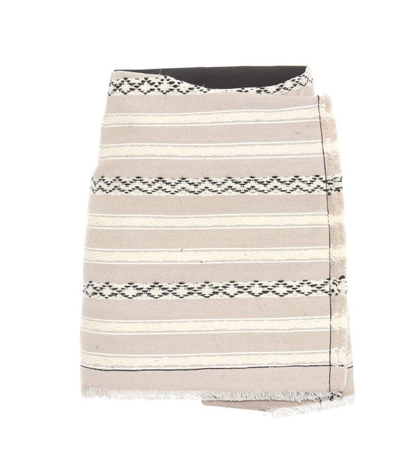 Saint Laurent Cream Knit Wrap Skirt Size 38
