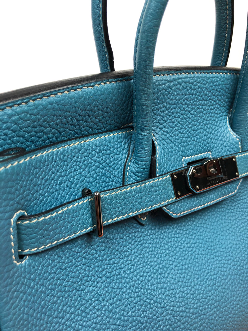 👖 Hermès 25cm Birkin New Bleu Jean Togo Leather Palladium Hardware 2023  #priveporter #hermes #birkin #birkin25 #bleu #bleujean