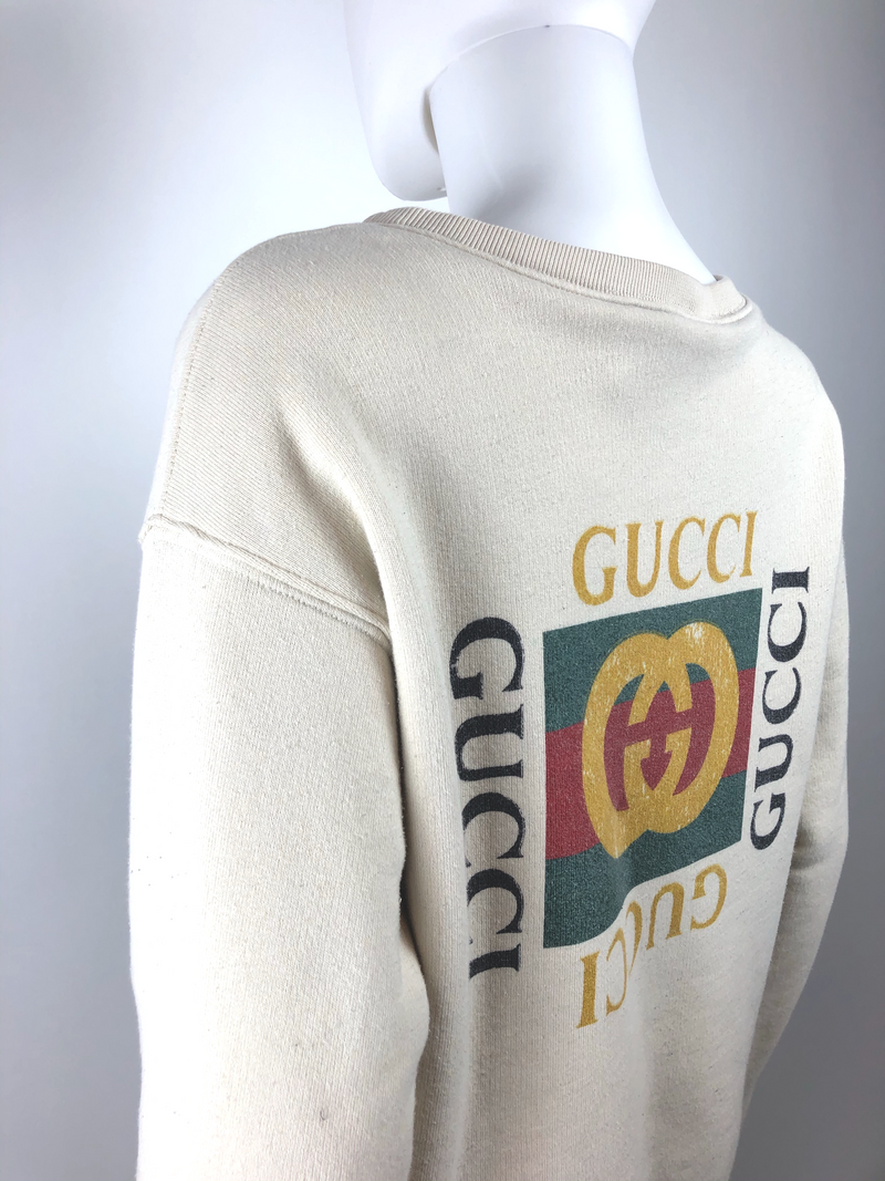 GUCCI Printed cotton-jersey sweatshirt XS