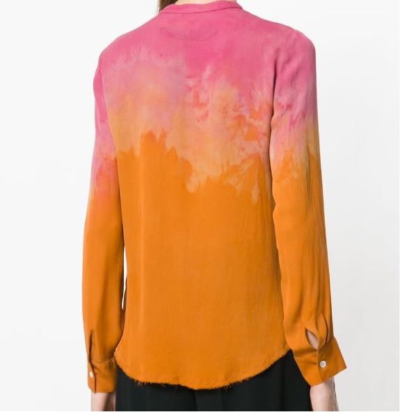 Raquel Allegra tie-dye button blouse Size 0/XS NWT