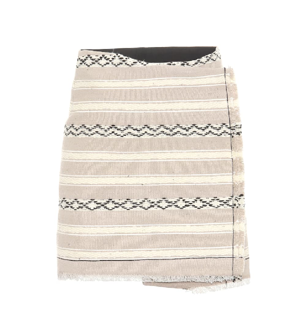 Saint Laurent Cream Knit Wrap Skirt Size 38
